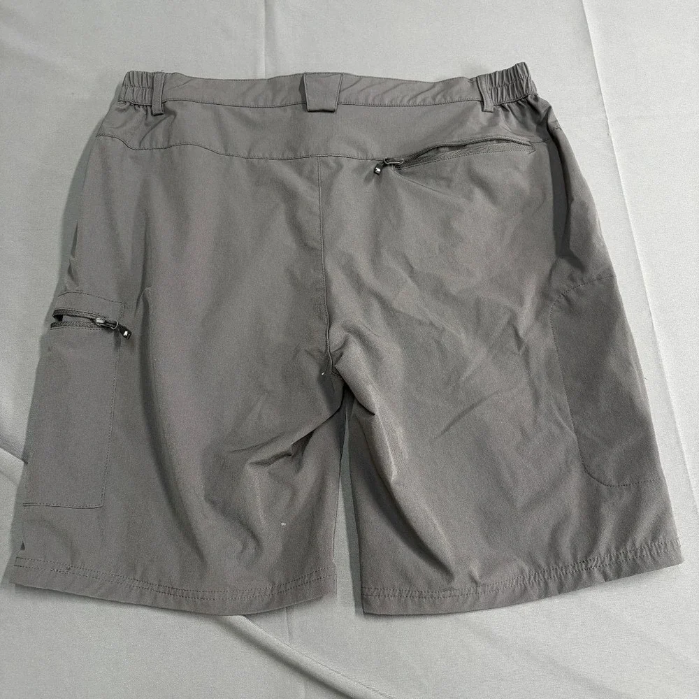 OutdoorSports Cargo Shorts Mens 36 Gray Cotton MultiPocket Casual Hiking Outdoor